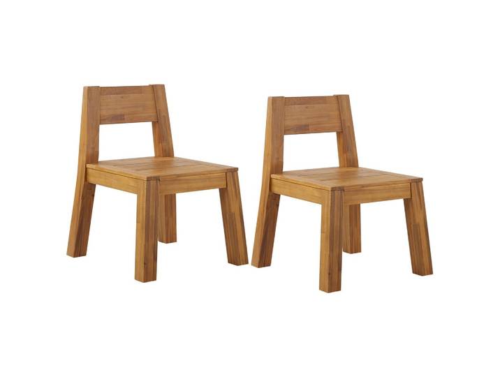 GARTENSTUHL 2er-Set Akazienholz hellbraun Livorno