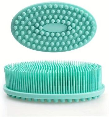 Perfect Picks Market Premium Silicone Body Scrubber & Shampoo Brush For Deep Cleansing, Gentle Exfoliation And Scalp Massage green