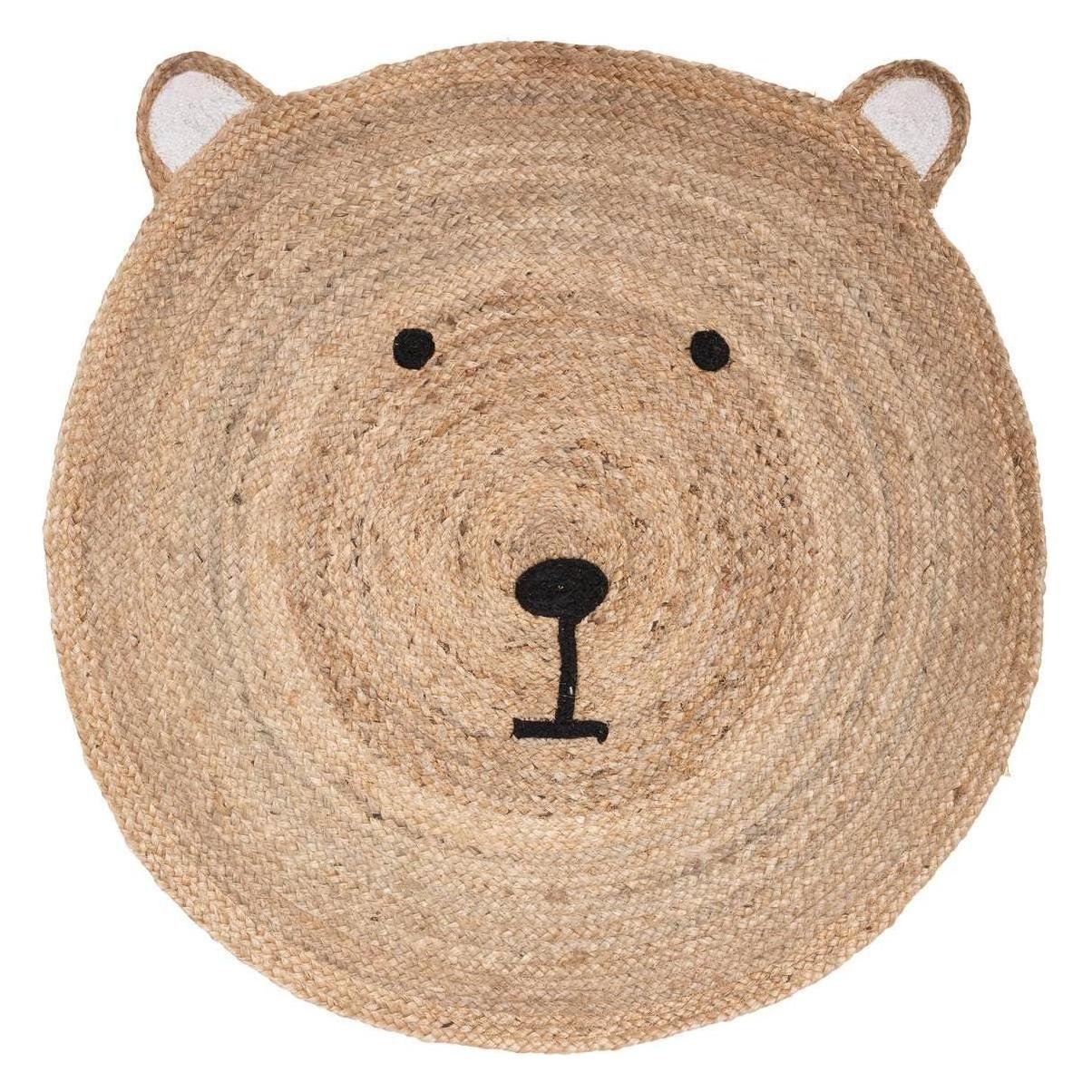 Atmosphera Jute-Teppich, Bärenkopf D.100, mittelbeige (100 cm) (36149091)
