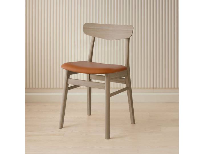 Esszimmerstuhl, Massivholz, Weiß Pigmentiert, 48×79×46 cm, Gepolstert, Klassisch, Hammel Furniture