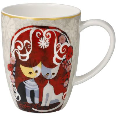 Tasse GOEBEL "Künstlertasse R. Wachtmeister -Templi dell' amore", bunt, B:9cm H:11cm, Porzellan, Trinkgefäße, Tasse