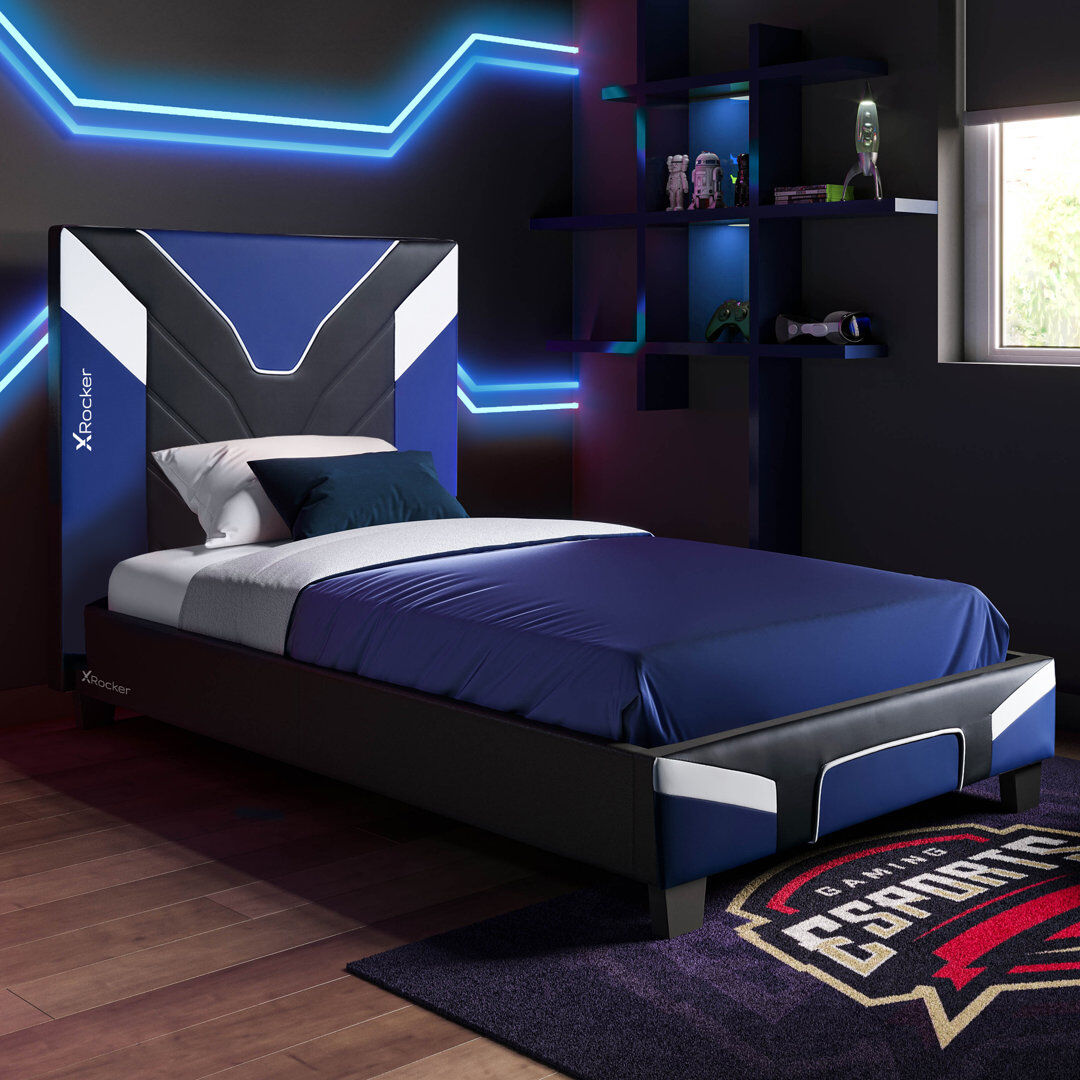 X Rocker CERBERUS Single (3') Panel Gaming Bed Blue