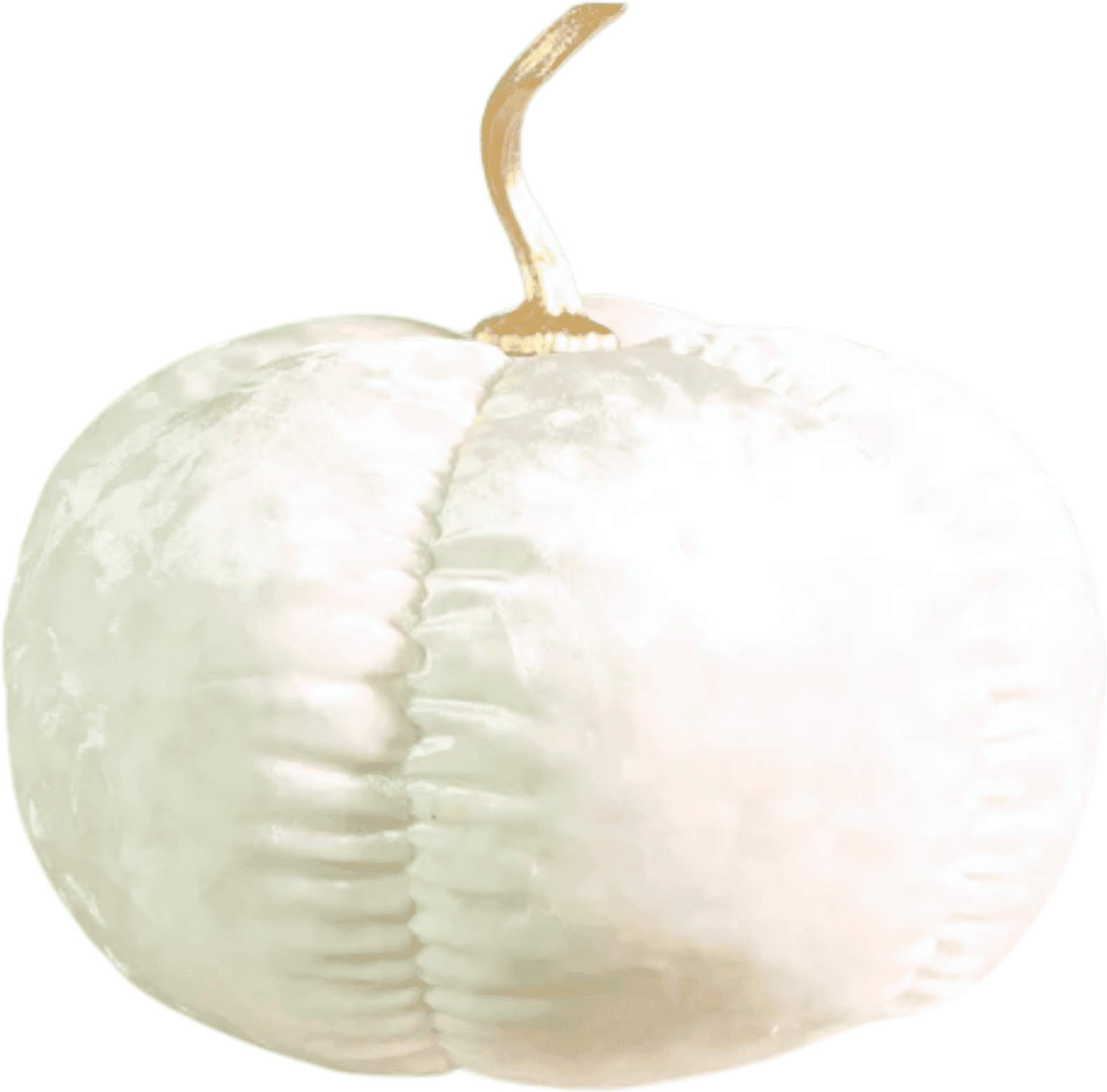 Large Cream Velvet Pumpkin
