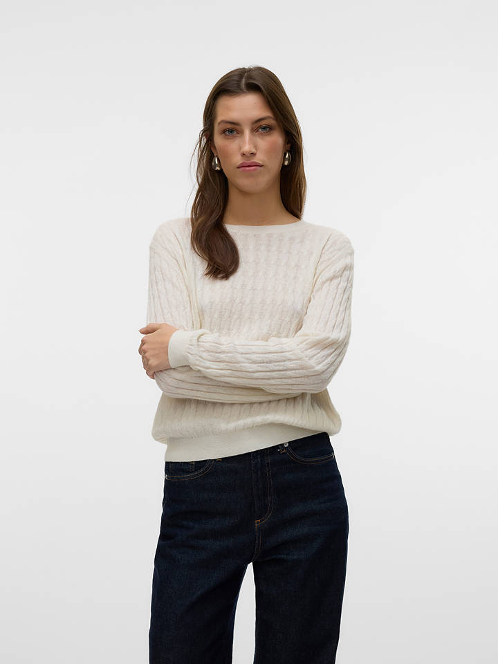 Vero Moda Pullover in Creme - XL