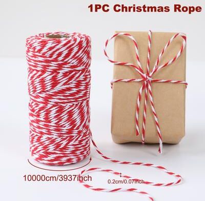 Discount Dollar Deals Christmas Bakers Twine String For Gift Box Packaging, Merry Christmas Decoration For Home, New Year Navidad Natal Noel 2
