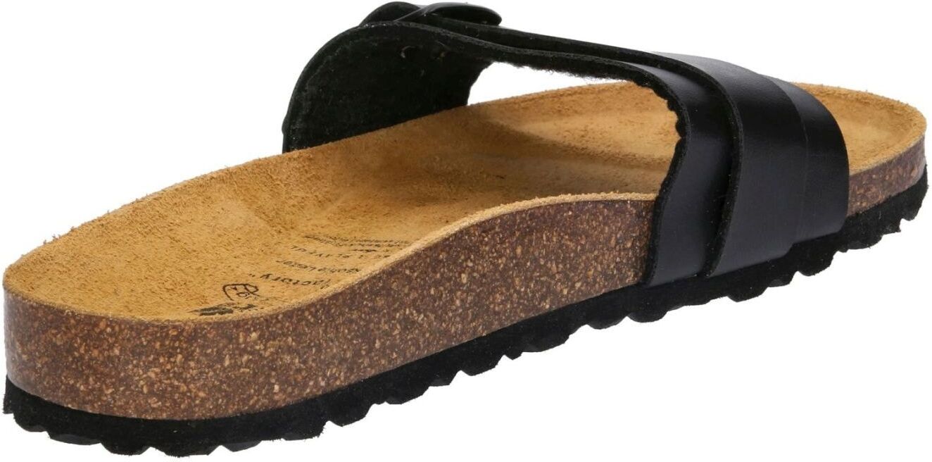 Pantolette LICO "Pantolette Bioline Solveig", Damen, Gr. 37, schwarz, Synthetik, Schuhe Pantolette schwarz 37