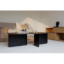 Metallbude Couchtisch Livia Stahl Schwarz