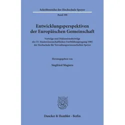 Entwicklungsperspektiven der Europäischen Gemeinschaft., Fachbücher