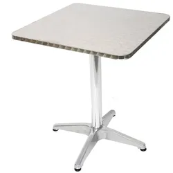 ALU-BISTROTISCH 10-ER SET Silber 10er-Set