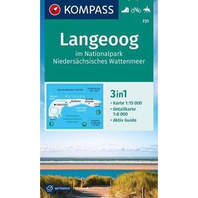 KOMPASS Wanderkarte 731 Langeoog im Nationalpark Niedersächsisches Wattenmeer 1:15.000, Sonstige von , KOMPASS Freytag & Berndt, 978-3-99121-719-0