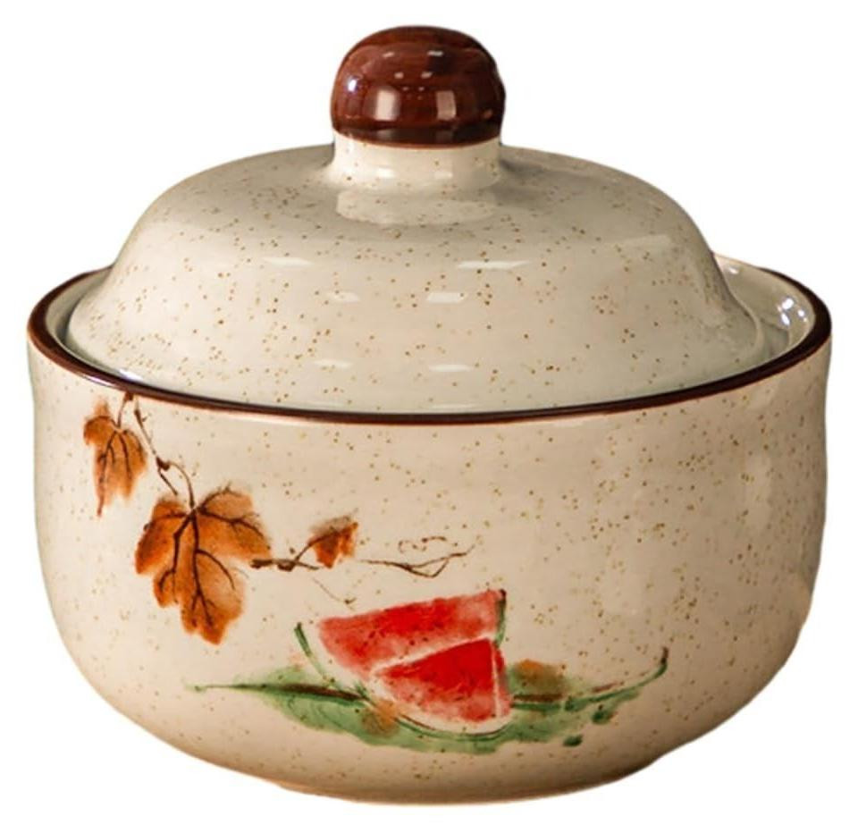 Retro Keramische Stoofpot met Waterdichte Ondergrond - 11,43 cm