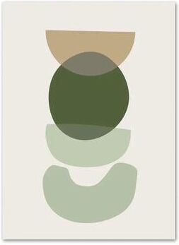 Uplifted Finds Boho Sage Green Plants Abstract Geometric Wall Art Canvas Decoration 20 X 30 Cm e