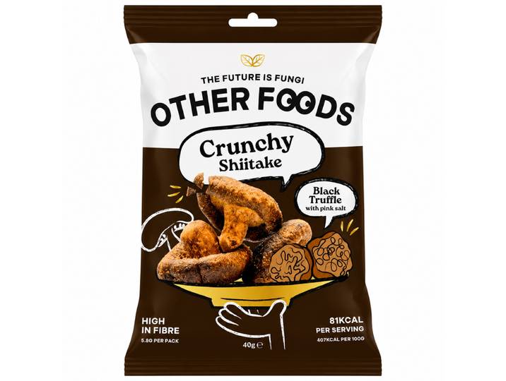 OTHER FOODS Chips croustillantes de champignons Shiitake, saveur truffe noire et sel rose - 40 g