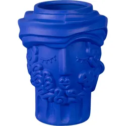 Magna Graecia Man Dekorative Vase 32 cm blau aus Terrakotta