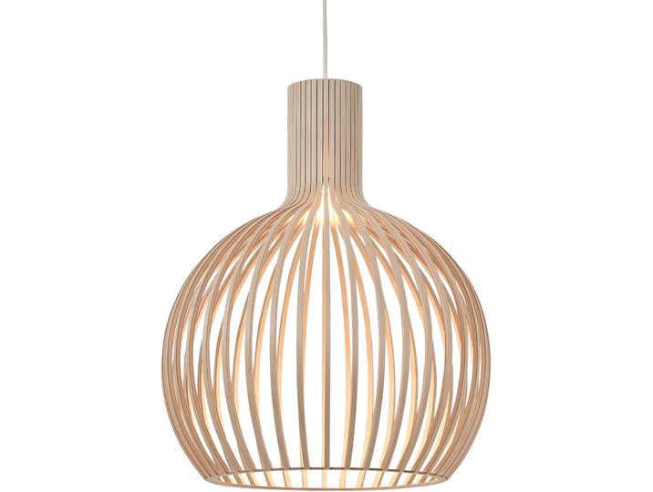 Secto Design Pendellampe Octo Small natur Birke 1060 lm B 45 cm - LED - Lichtfarbe: Warmweiss - Pendellampe- LED Energiesparlampe