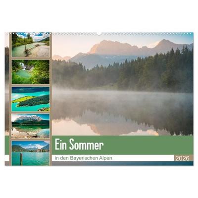 Ein Sommer in den Bayerischen Alpen (Wandkalender 2026 DIN A2 quer), CALVENDO Monatskalender