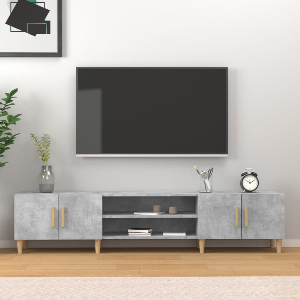 17 Stories Kyeisha TV Cabinet TV Stand Media Cabinet TV Unit Sideboard Engineered Wood Concrete Grey 70"