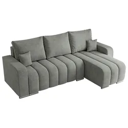 ECKSOFA KIRASSO L Grau Stukture