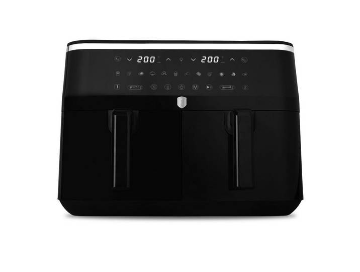 BerlingerHaus Heißluftfritteuse BH 9883, 3100 W, 9 L, 2 x 4,5 L, 12 Programme, Sichtfenster, Touchdisplay, bis 3100 W