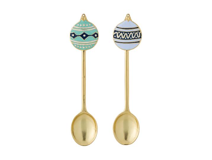 Bloomingville Cuillères Feydis lot de 2 Bleu
