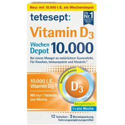 Tetesept Vitamin D3 10.000 Filmtabletten 12 St