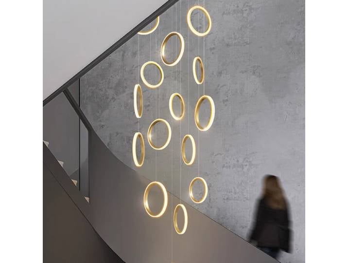 Lampes à suspension LED en forme d'anneau pour la décoration intérieure moderne, lampes pour salon, lustres pour salle à manger, éclairage intérieur.