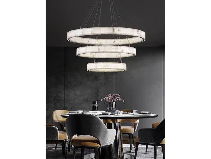 Vintage classique marbre série LED Dimmable lampes suspendues lustre éclairage Suspension Luminaire Lampen pour salon
