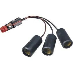 BST 3-FACH UNI - KFZ - Universalstecker auf 3x Zigarettenanzünder-Steckdose, 25cm