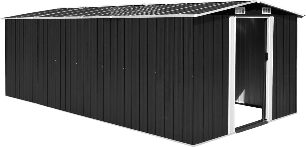 Gerätehaus 257x489x181 cm Metall Anthrazit