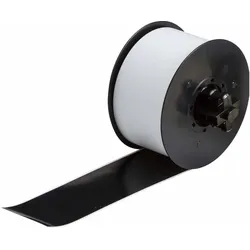 Brady, Etikettenrolle, B-595, Hochleistungs-Industrie-Vinylband, Schwarz, glänzend, 57.00 mm x 30.00 m, permanent (63.50 mm)
