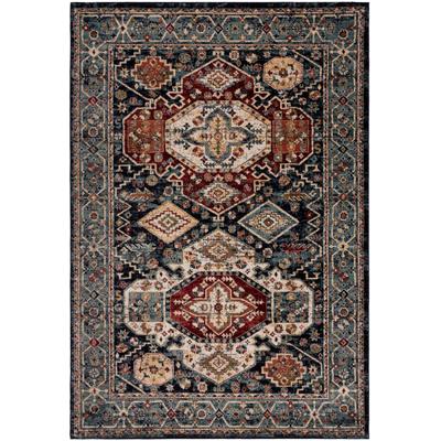 Teppich FLAIR RUGS "Gillingham", blau, B:80cm H:12mm L:150cm, Kunstfaser, Teppiche, Teppich, Vintage Stil