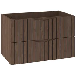 WASCHTISCHUNTERSCHRANK 80cm Siena Holz und Schwarz
