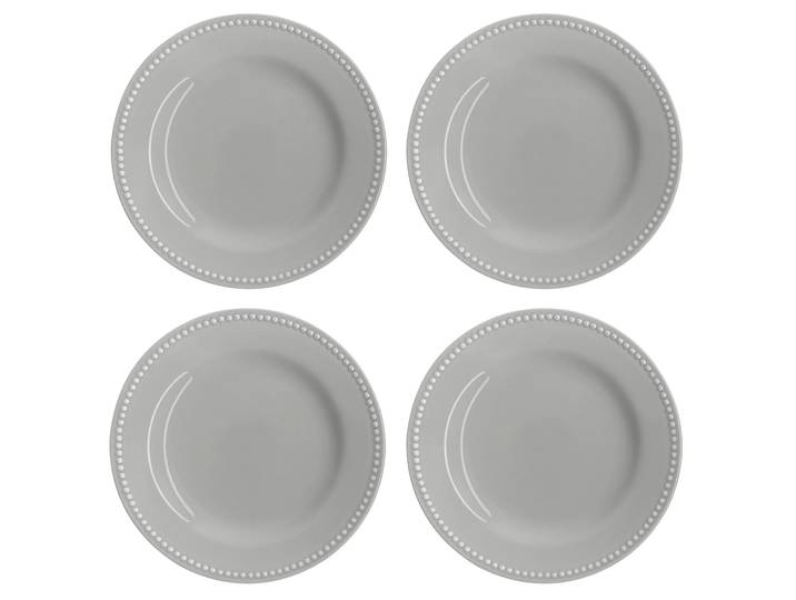 Scandi Living Petite assiette Dots 22cm Lot de 4 Gris