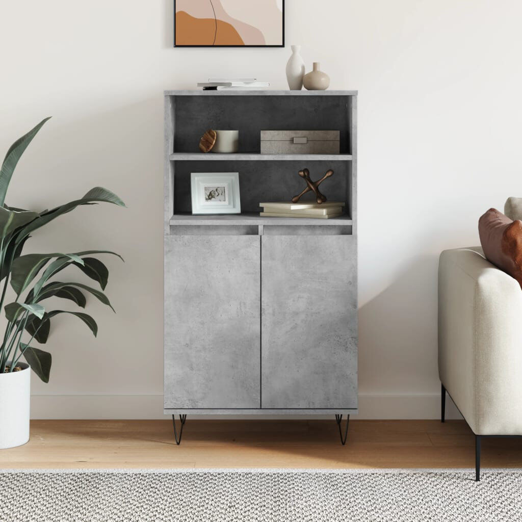 George Oliver Birney 60cm Sideboard Concrete Grey 110cm H X 60cm W X 36cm D