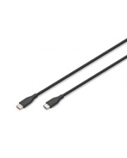 DIGITUS USB-C Silicone charging cable 0.5m USB 2.0 60W black Kabel Digital/Daten 0,5 m (AK-300341-005-S)