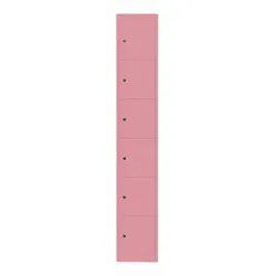 Schließfachschrank Office | 6 Fächer, Tiefe 305 mm - 601 pink