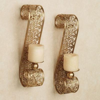 Touch of Class Diandre Gold Wall Sconce Pair Antique Gold, Pair, Antique Gold