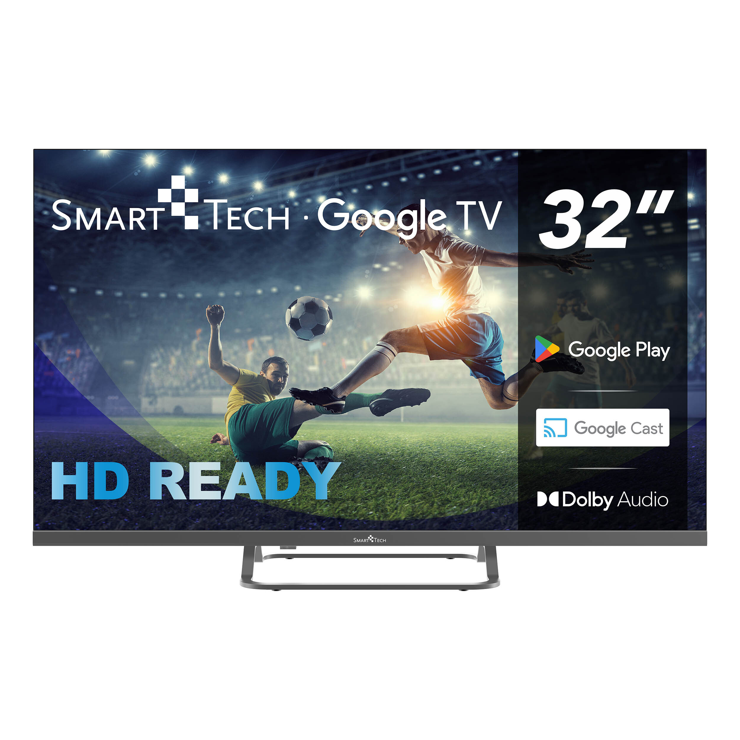 Smart Tech 32HG01V, 32 Zoll (80cm) HD Fernseher Google TV, YouTube, Netflix, Amazon Prime Video