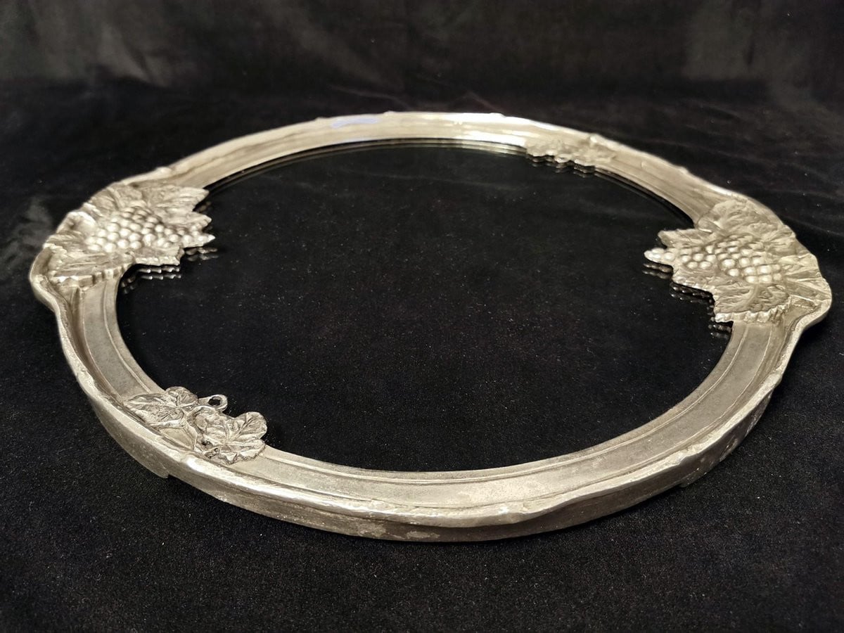 Kurz Edeltin Rond Glazen Dienblad - Diameter: 37,5 cm