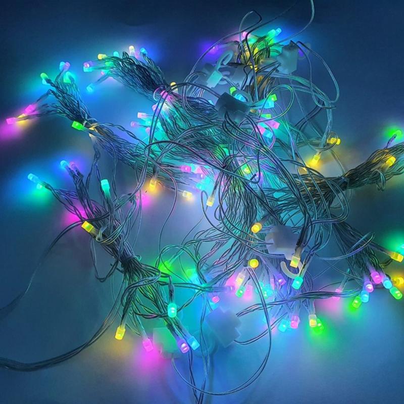 Silumen Guirlande LED Connectée Rideau Multicolore 220V 3M IP44 180 LED (+transfo)