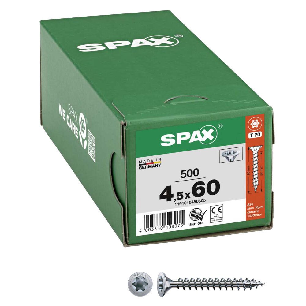SPAX® Universalschrauben T20 4,5x60 500 St. 1191010450605