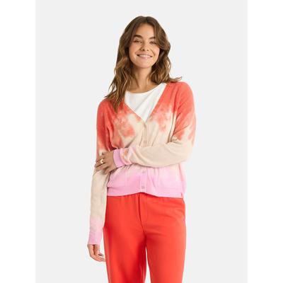 Cardigan LIEBLINGSSTÜCK "AdileL", Damen, Gr. 36, 362, spicy orange, Obermaterial: 40% Viskose, 30% Polyester, 20% Polyamid, 10% Wolle, gerade, Strickjacken, mit Viskose und Wolle