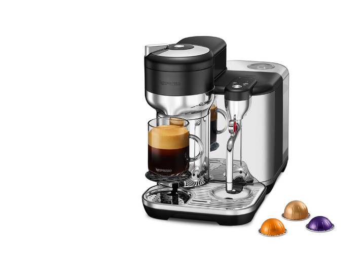 SAGE Kapselmaschine Kaffeemaschine Nespresso Vertu , Energieeffizienz: A+, grau (edelstahl), B:22,8cm H:32,1cm T:41,7cm, Kaffeemaschinen, Kapselmaschine