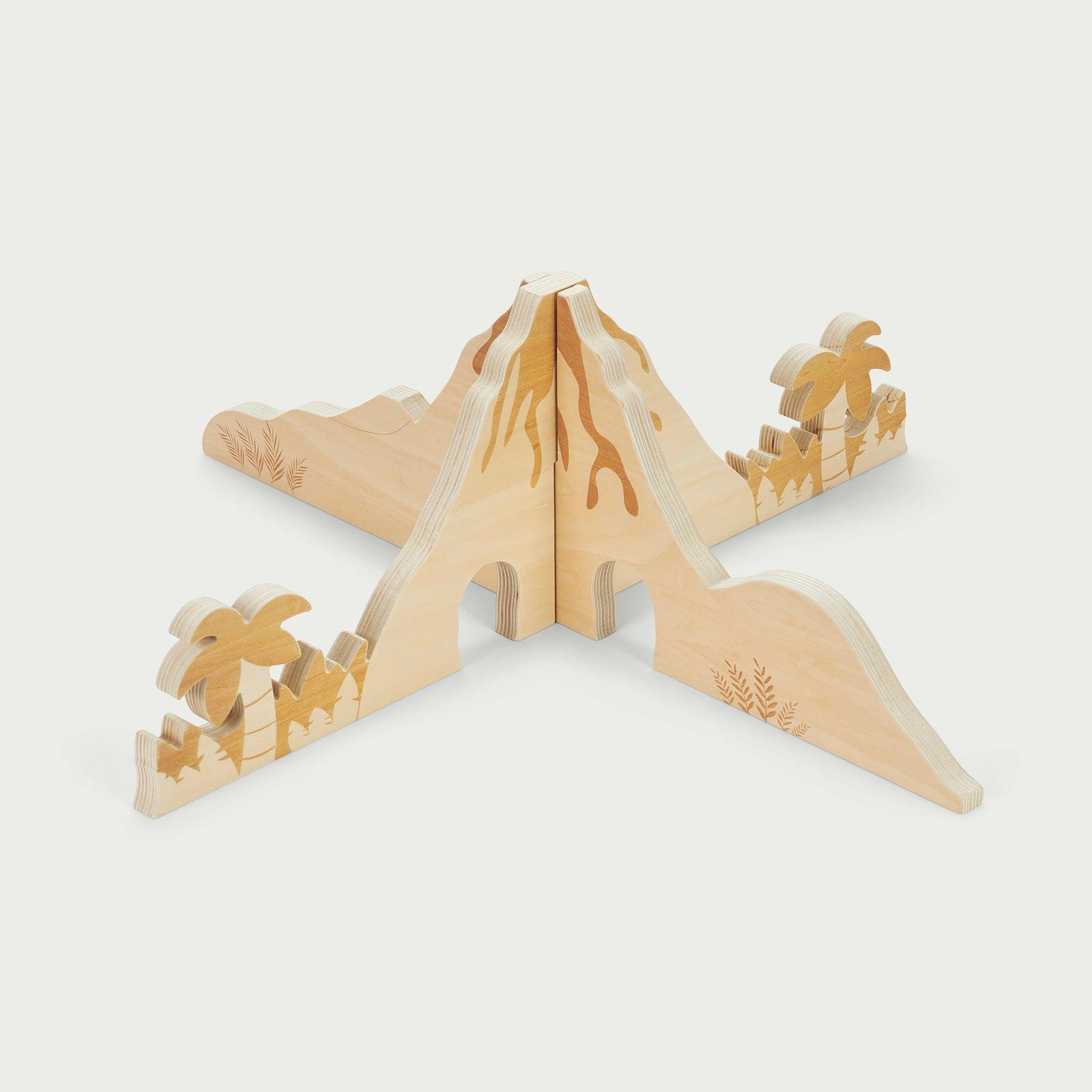 TickiT Jurassic Discovery scheidingswanden, 3 stuks, Hout