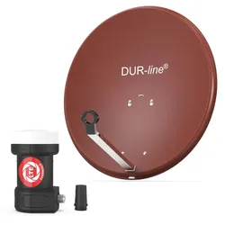 DUR-line MDA 60 Rot - Sat-Komplettanlage mit Single LNB