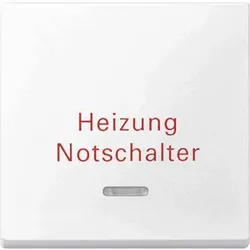 Merten System M Kontrollwippe, Schalter/Taster, polarweiß, matt, Sonderaufdruck, geeignet für Bussystem-Tasterankopplung