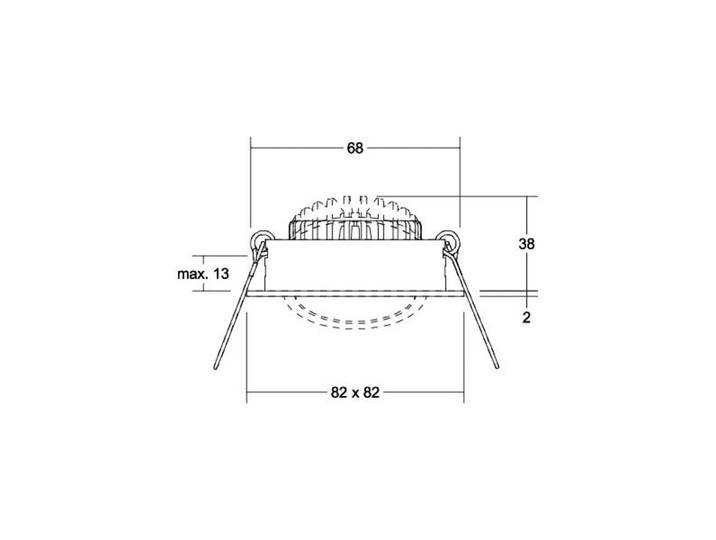 BRUMBERG BB05 Einbauspot nicht dimmbar chrom, chrom / silber, für Flurbereich, Aluminium, Downlights