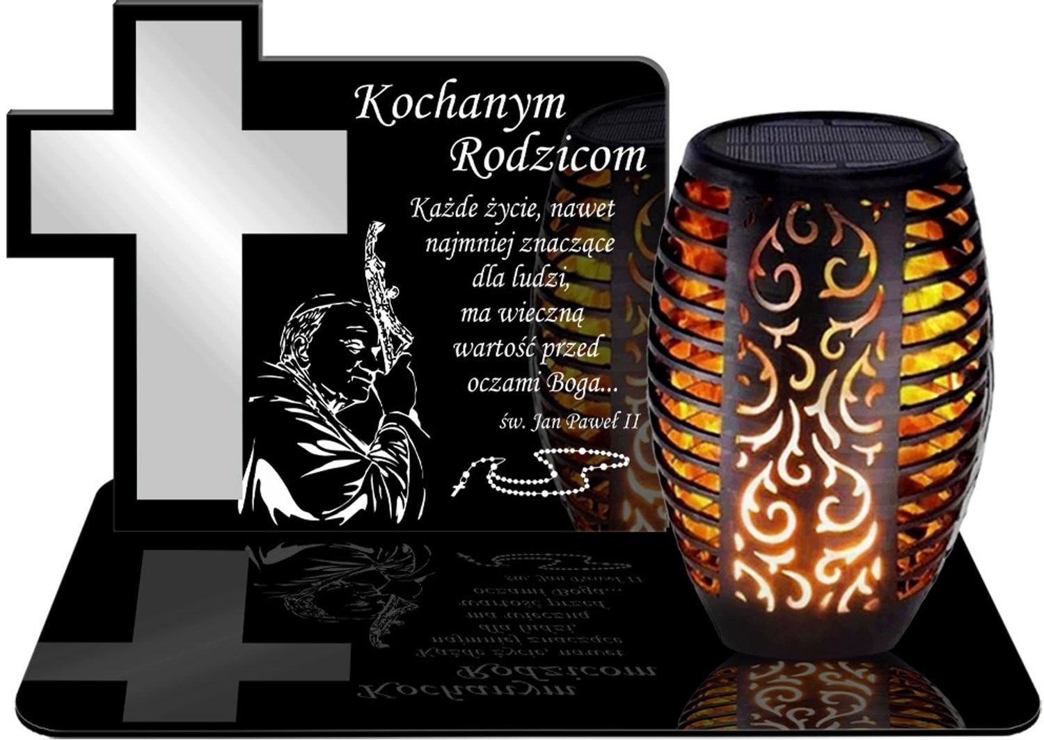 Znicz Solair LED met vlameffect - Decoratieve en duurzame zonnecellen lantaarn