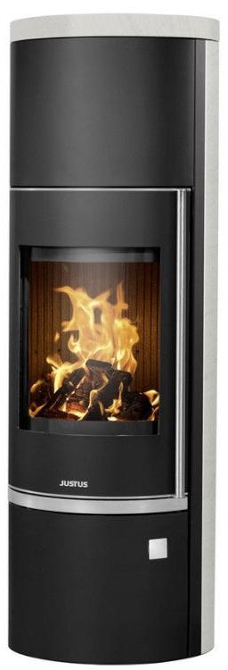 Justus | Kaminofen | Faro W+ 2.0 | 7 kW | Stahl Schwarz, Bianco