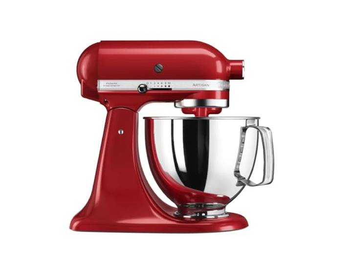 KitchenAid Artisan Küchenmaschine 4,7L Empire Rot Knetet Brotteig, rührt Kuchen und schlägt Sahne; ikonisches Design mit langlebigem Zinkdruckguss-Gehäuse für Generationen